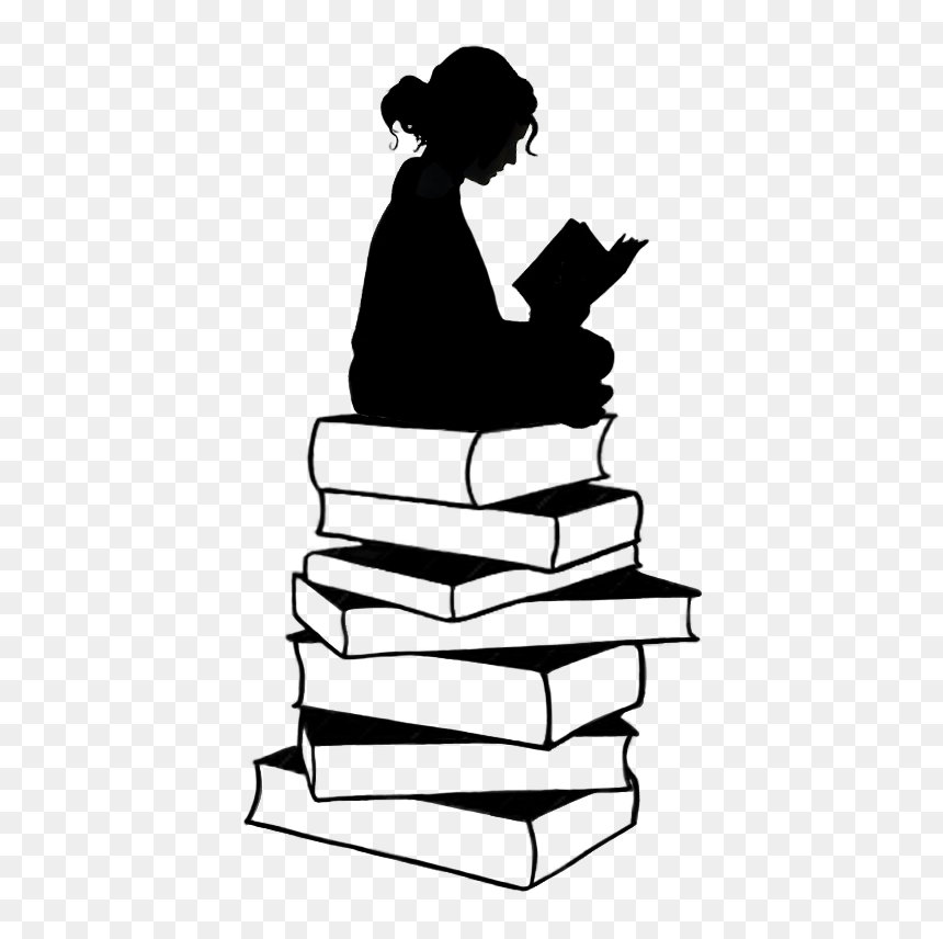 woman reading clipart